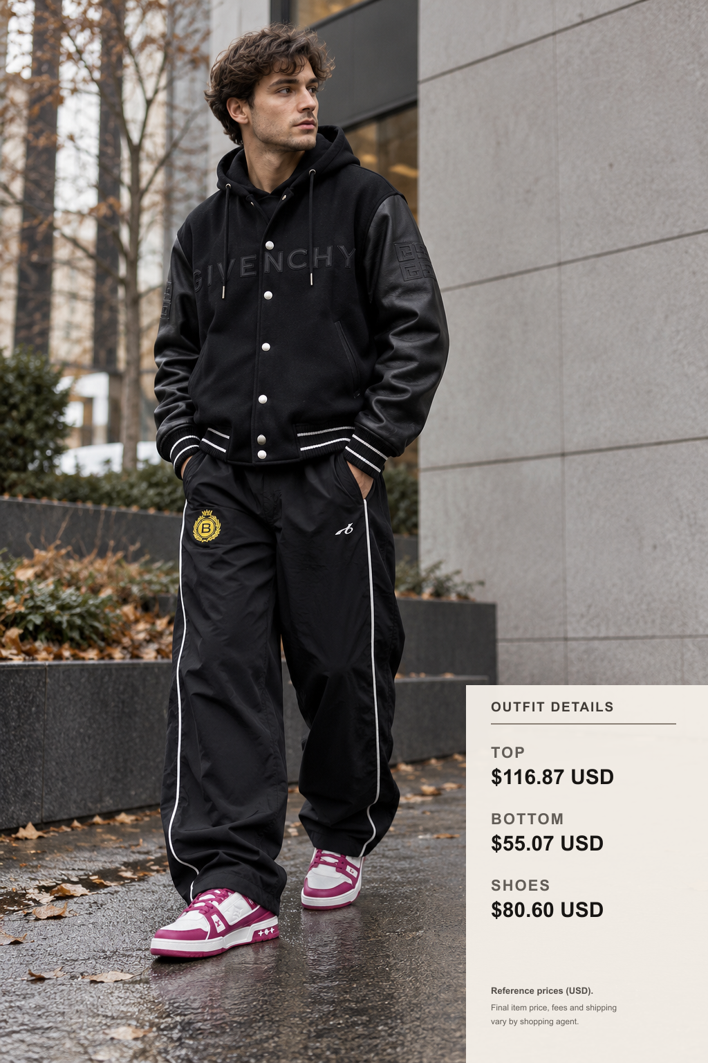 Givenchy Hoodie: Three Fall-Winter Looks outfit 1 full-body street style for fashionreps