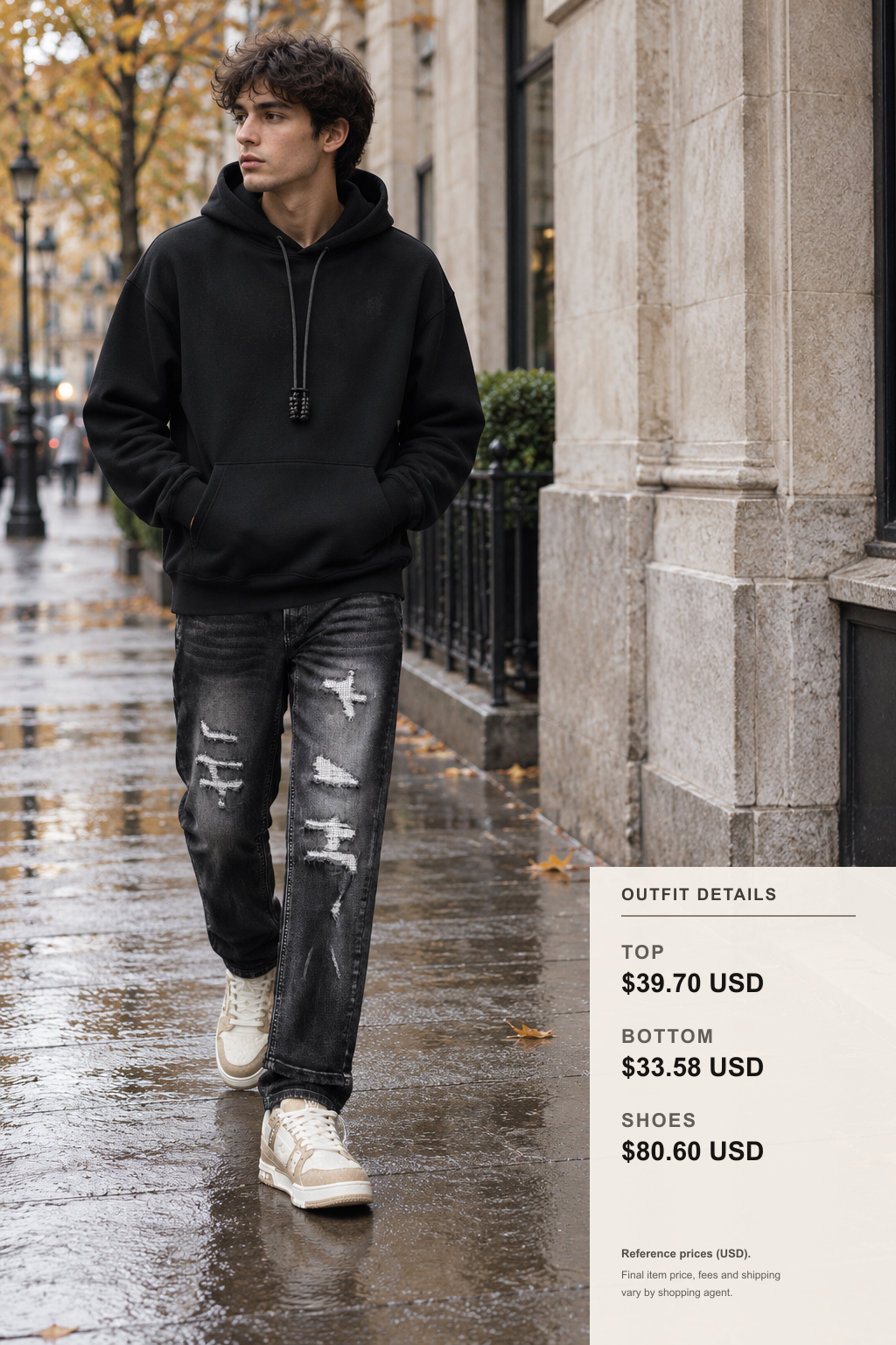 Givenchy Hoodie: Three Fall-Winter Looks outfit 2 full-body street style for fashionreps