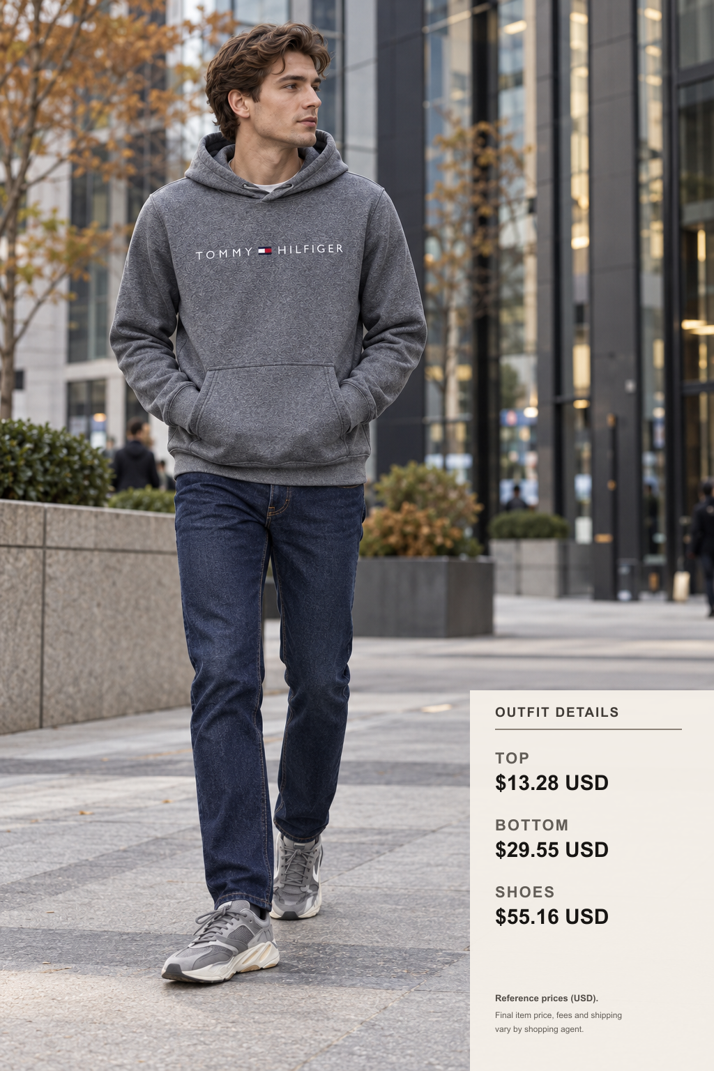 Tommy Hilfiger Hoodie Winter Layering outfit 1 full-body street style for fashionreps
