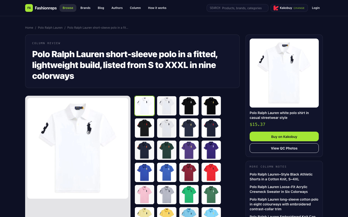 Polo Ralph Lauren Polo Fit and Size Check
