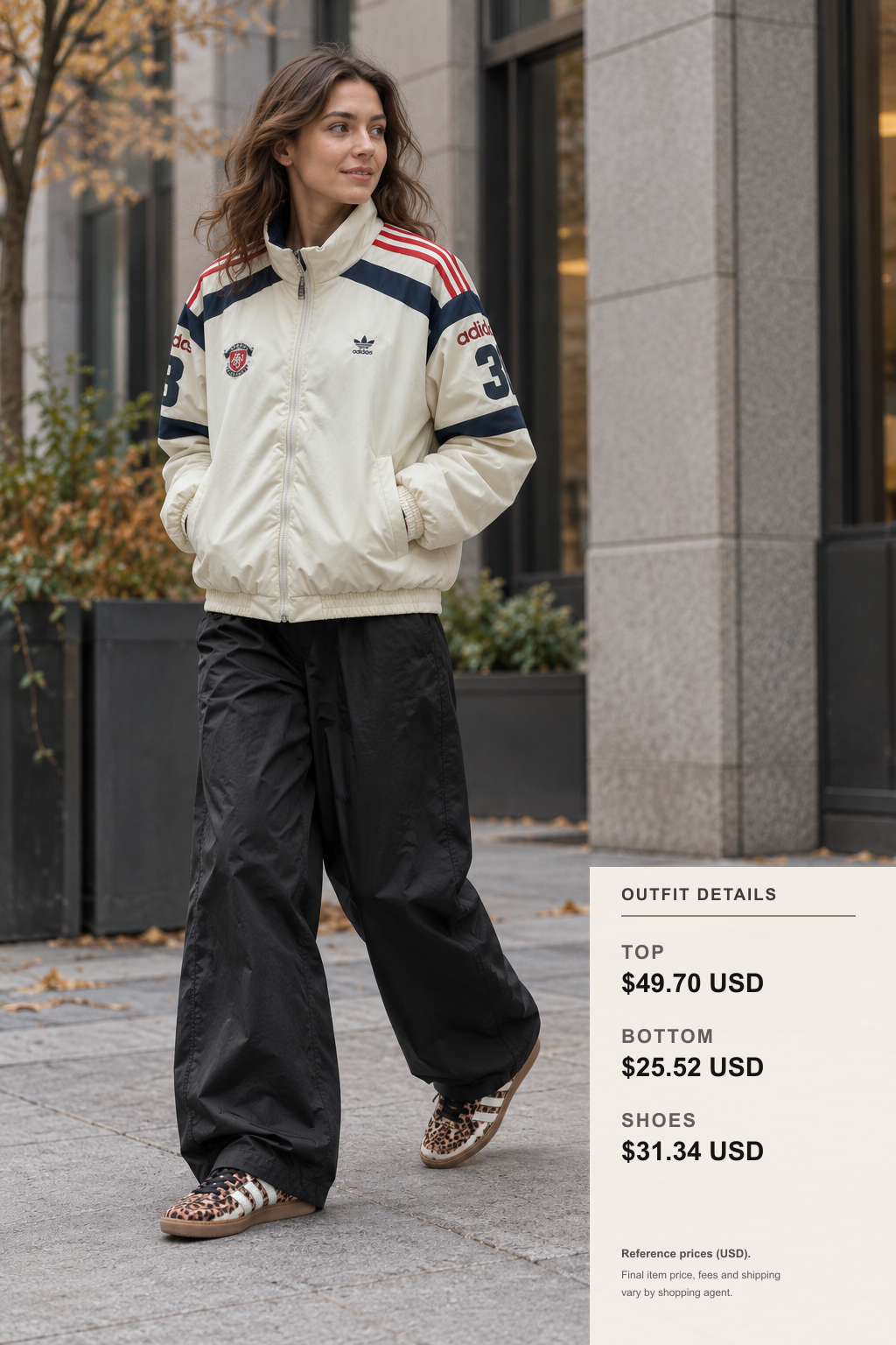 Adidas Reversible Jacket for Fall Commutes outfit 1 full-body street style for fashionreps