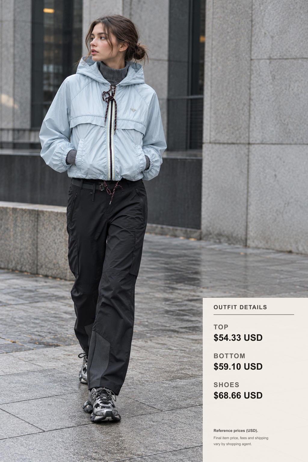 Prada Re-Nylon Jacket for Indoor-Outdoor Wear outfit 1 full-body street style for fashionreps