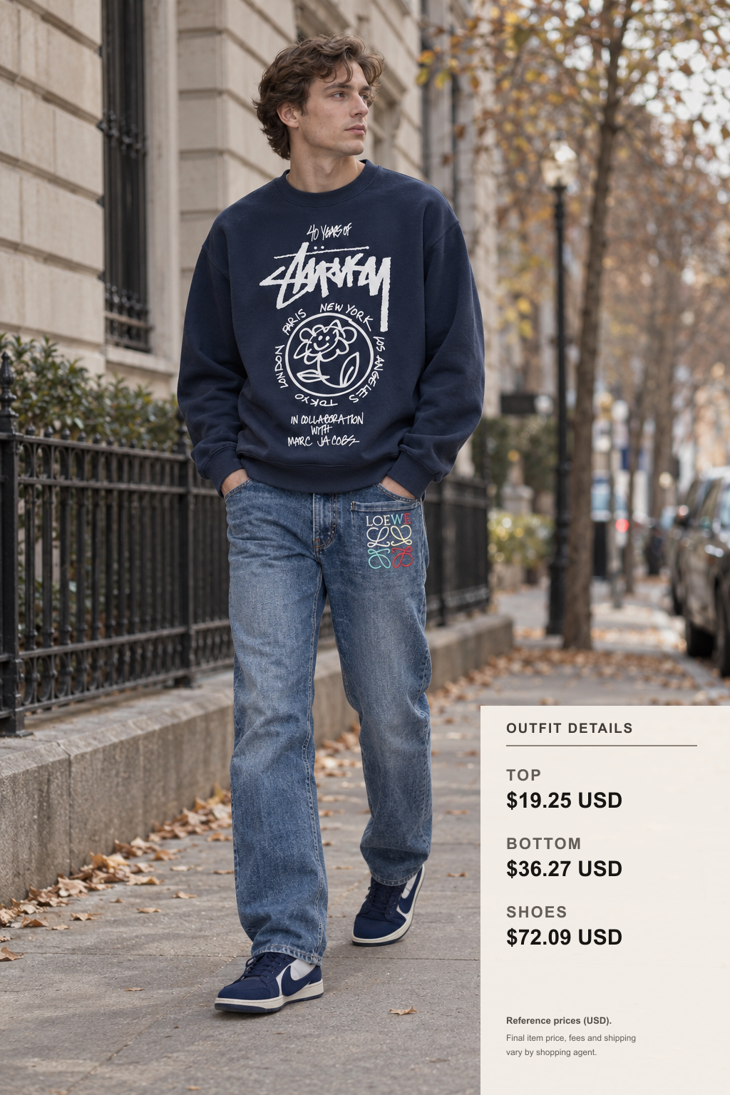 Stussy Hoodie Fall Colors: 3 Outfit Ideas outfit 1 full-body street style for fashionreps