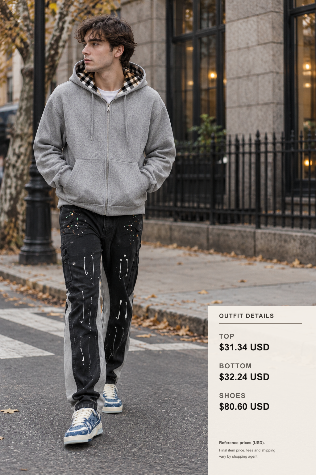 represent Hoodie Layering: 3 Fall-Winter Looks outfit 2 full-body street style for kakobuy